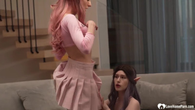 Elves get fucked hard in a threesome