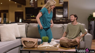 School nurse MILF stepmom Cory Chase teaches stepson sex