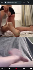Horny teen riding her dildo on chat
