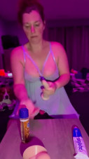 Babysitter Practicing Blowjob Skills on Cam