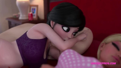 3D FUTANARI Mother & Daughter XXX Family Blow Animation