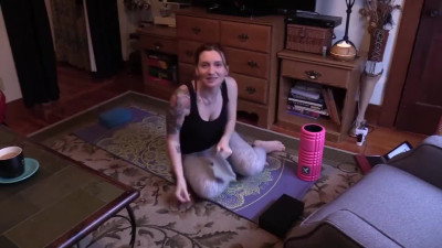 Mom Megans gymnastic solo with hitachi