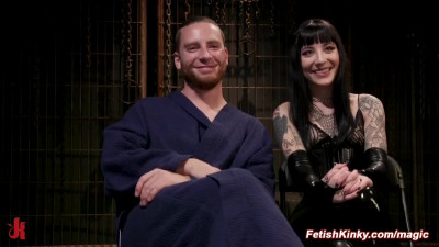 Tattooed mistress Charlotte Sartre torments balls to slave Sebastian Keys