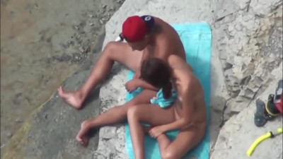 Peeping at stepdaughters sex on the beach