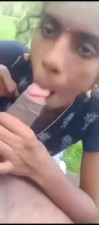Tamil girl outdoor with deep blowjob