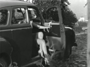 Margie Harrison along with friends in a naked car wash.
