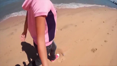 Public Nudist Beach Blowjob and Fuck with FoxandFoxy