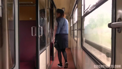 Czech Streets 145: A quickie on a Fast Train with an Unfaithful Beauty
