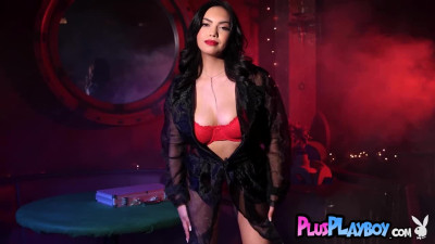 Big titted Latina teen Emily Kaye shows hot natural body during posing