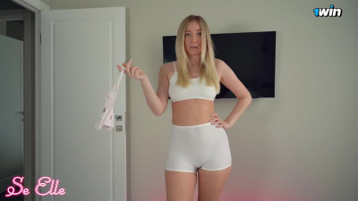 StepSIS CAUGHT stepBRO CUMMING all over her PANTIES - Secret Elle
