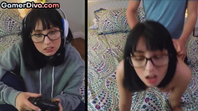 21yo cockhungry gaming babe got doggystyled by lover