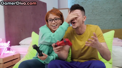 Cute 21yo gaming bae analfucked by BFF in doggystyle