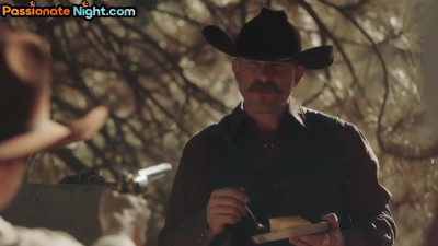 Stable western cowboy sex with busty asian