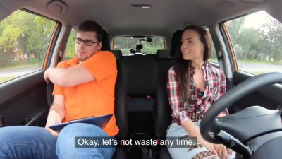 Fake Driving School Kristy Black Hot learner fucked doggy style