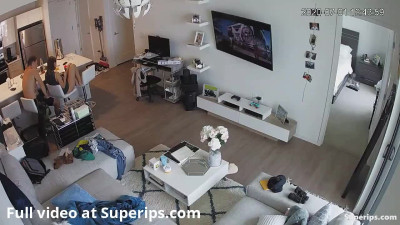 IPCAM – American wife gets fucked in their living room