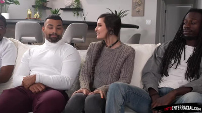 Tattooed Luna Lovely interracial double pussy n dp gangbang