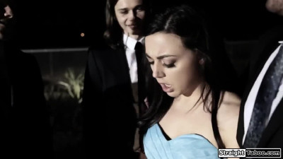 Student gangbanged outdoor by bf and friends on prom night