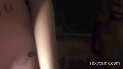 Hairy pussy brunette get load of cum after hard BBC pounding live at sexycamx