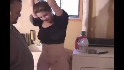 Slutty stepdaughter tied up and flogged