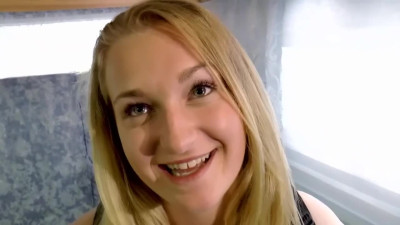 Young blonde with small tits cumshot in ass by an amateur mature cock german