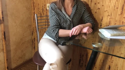 Russian Teacher Seduces and Fucks Student - Amateur POV Blowjob