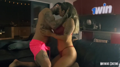 Safada brasileira tears up bed test in Europe. Horny and naked.