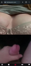 Chubby teen flashing tits and pussy on chat