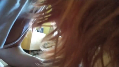 Wet Redhead Czech Gives POV Blowjob