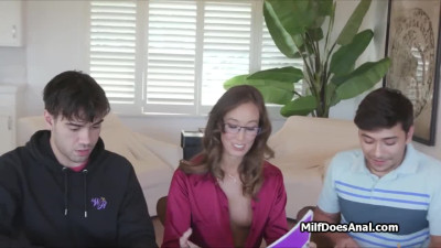 Double penetrating milf Asian tutor