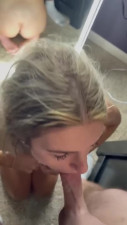 Cheating College Teen Gives Sloppy Blowjob!