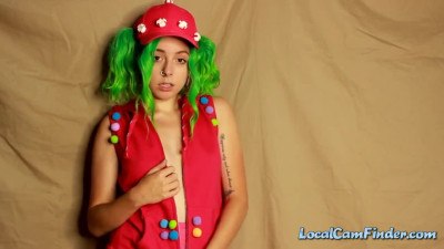 Fortnite Candygirl Rides Dildo in Teen Solo Cam Show