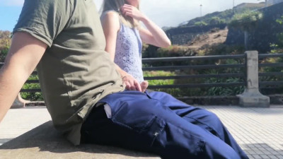 Risky Public Blowjob with a Huge Cumshot in Czech Republic