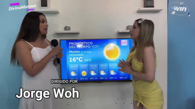 Double vaginal group sex with weather reporter after filming - DivinaMaruuu!