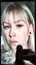 hot blonde tattooed teen cum tribute