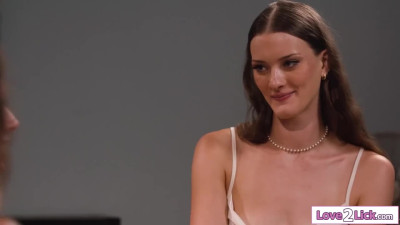 Canceled blind date turns into a hot lesbian oral threesome