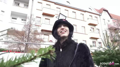 GERMAN SCOUT - Crazy Skinny Goth Girl Brisen love Rough Fuck at Porn Casting
