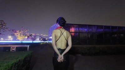 Chinese Girl outdoor exhibitionism BDSM Training 92