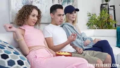 Family Strokes - Allie Addison & Maria Anjel - Sneak