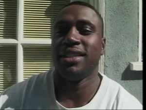 Muscled black guy leaves his cream on face of ebony beauty