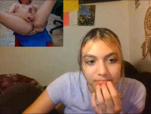 Blonde Omegle girl lets me humiliate myself