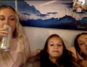 Three Omegle girls make me cum and then make me swallow it.