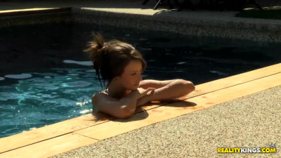 Poolside Pussy -- Malena Morgan & Avril Hall Have Sex