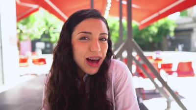 Latina loves Pizza with cum topping