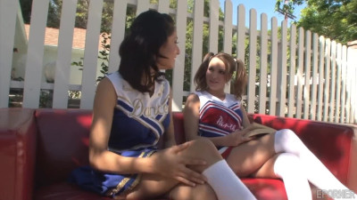 Cheerleader Pussy -- Jenna Rose & Lilly Evans Have Sex