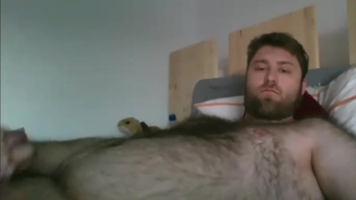 Hairy German Bear Cums