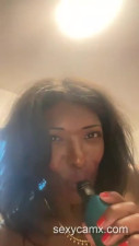 Busty ebony slut get creampie after hard missionary pounding live at sexycamx