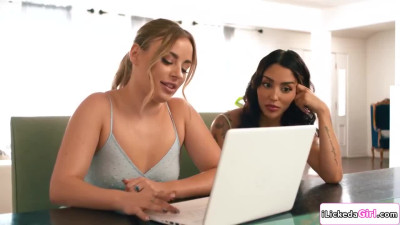 My best friend and I doing what we saw in a lesbian porn