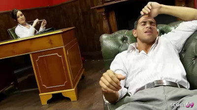 Female Doctor seduce Client to Fuck