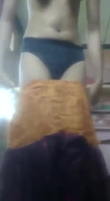 Slim girl showing tight boobs and pussy