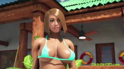 3D Shemale Beauties ANAL Vacation Island